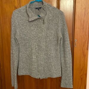 Heather Gray zip-up sweater